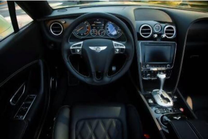 The interior of Bentley's Continental GTC Speed. Photo courtesy of Bentley Motors