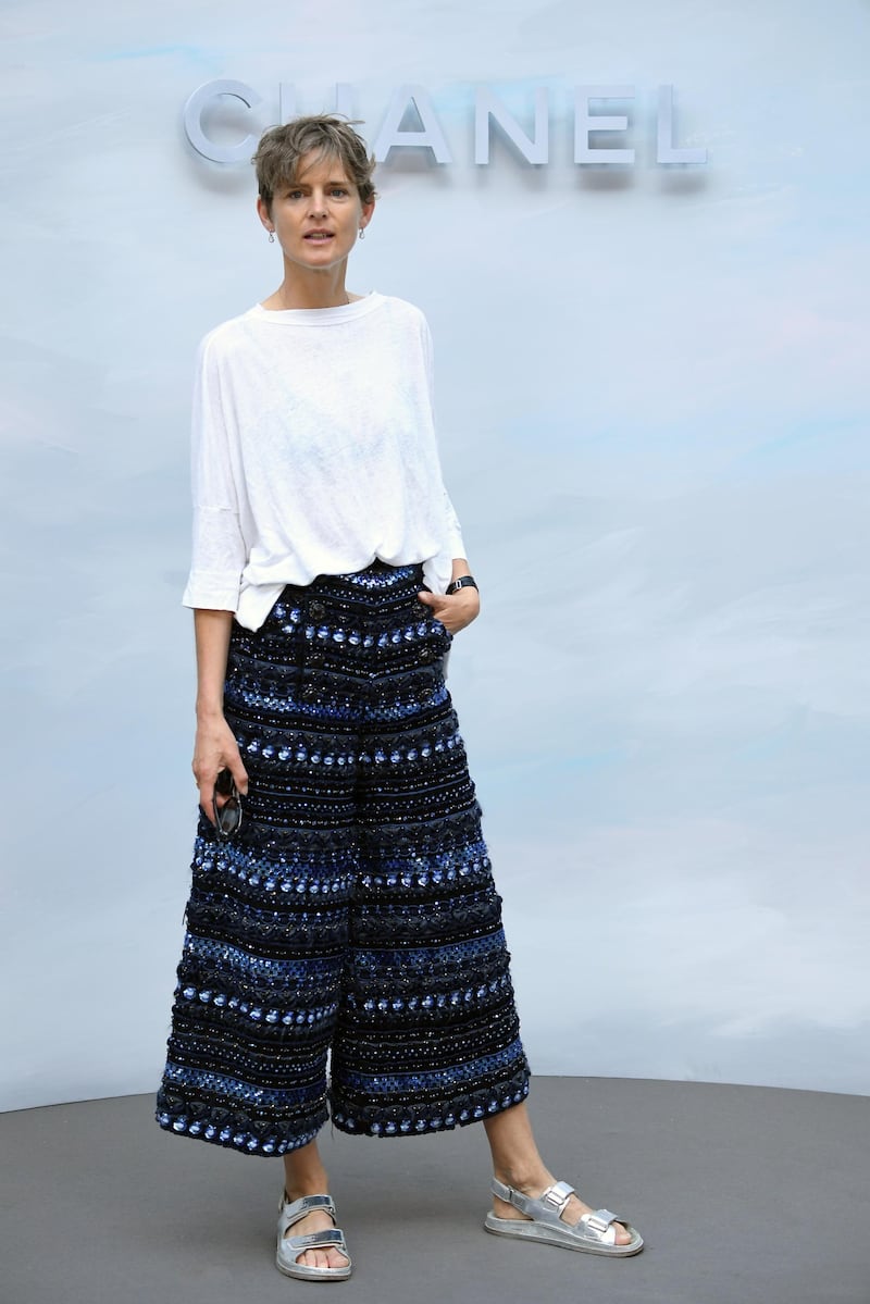 Stella Tennant attends the Chanel Haute Couture Winter 2018/2019 show at Paris Fashion Week in July 2018. Getty Images