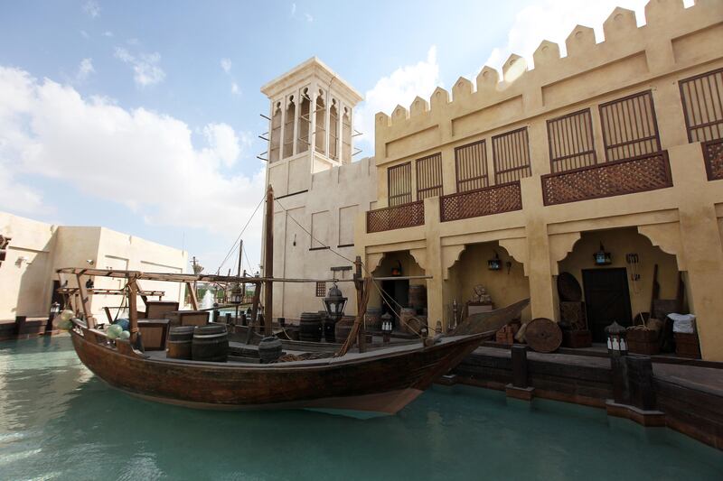 ABU DHABI , UNITED ARAB EMIRATES  Ð  Jan 16 : Outside view of the souk area at the Yas Waterworld in Abu Dhabi. ( Pawan Singh / The National ) For News. Story by Emily Cleland
