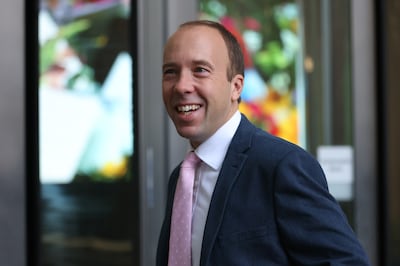 Matt Hancock, former cabinet minister, arrives at BBC Broadcasting House in London on October 16. Getty