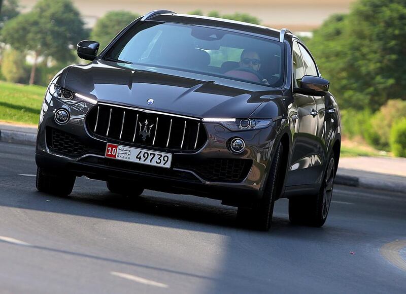 The Maserati Levante S wrings an impressive 430hp of power and 580Nm of torque from its twin-­turbo 3.0L V6. Satish Kumar / The National 