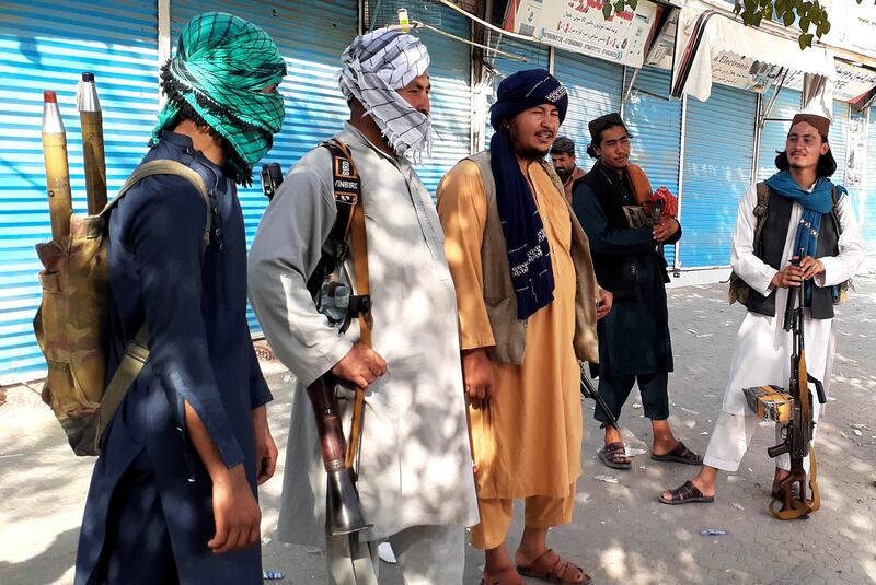 Taliban fighters in Kunduz city, northern Afghanistan. AP