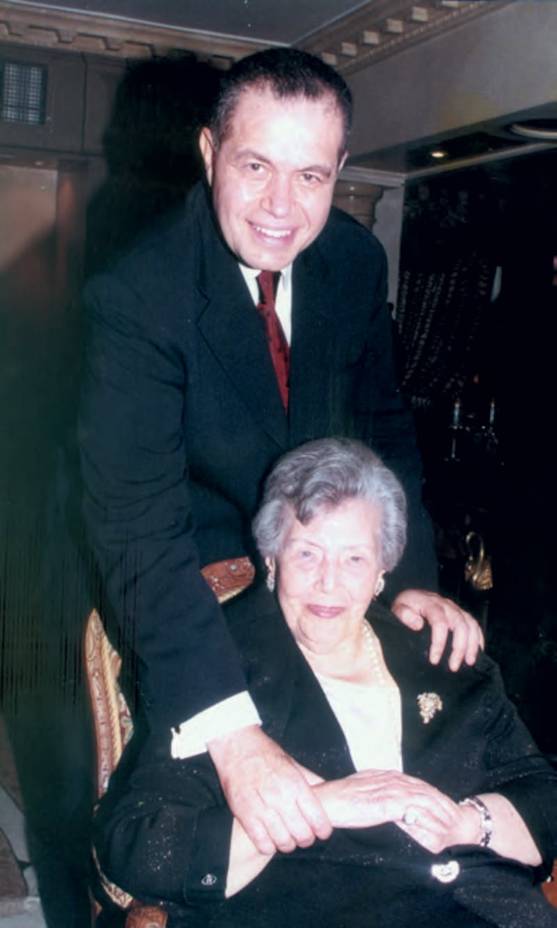 Mr Mansour with his mother. Photo: Hawthorn