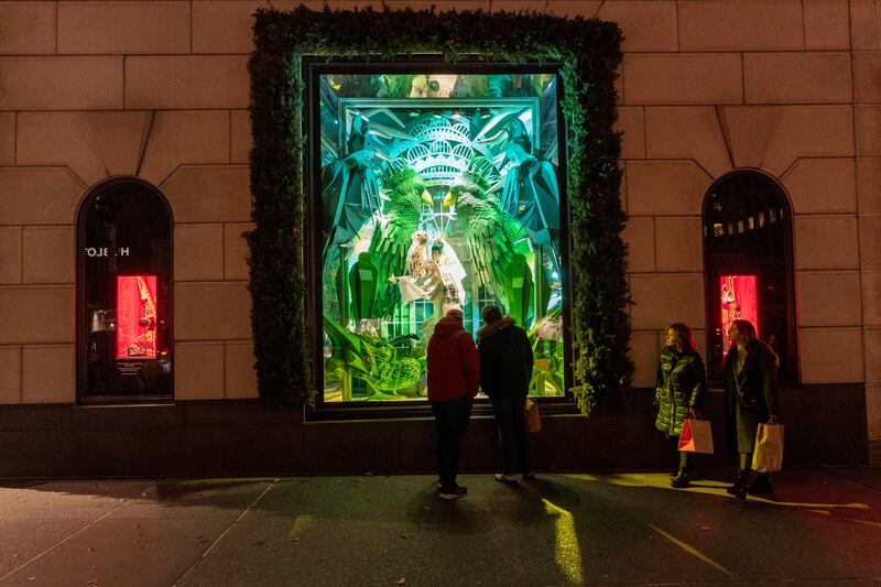 The holiday window displays at Manhattan's department stores attract thousand of visitors every year.  AP