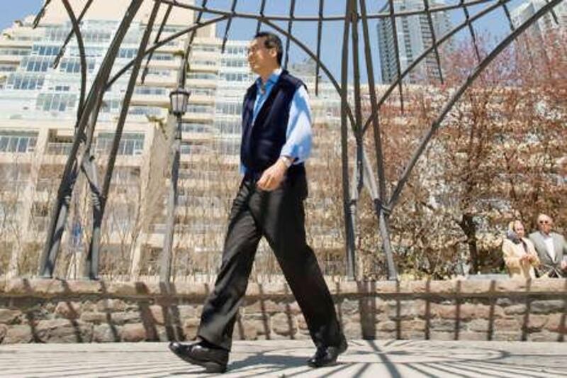 World renowned cellist Yo Yo Ma helps celebrate the 10th anniversary of ground breaking of the Music Garden on Queen's Quay West in Toronto on Sunday, May 5, 2008. Ma was instrumental in getting the park built. (AP Photo/The Canadian Press,-Rick Madonik,Toronto Star) ** TORONTO OUT, ONLINE OUT