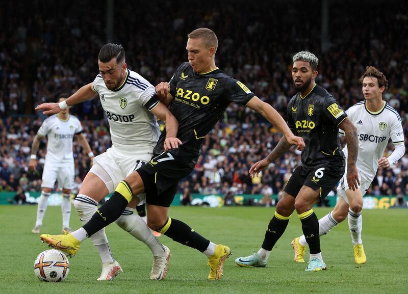 Ludwig Augustinsson - 5, Making his debut, the Swede took a while to get up to speed as was booked for a late challenge on Kristensen just six minutes in. Did well to beat Harrison to head away Struijk’s cross but was forced off injured before half time. AFP