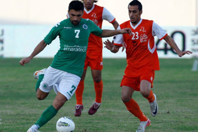 Azizbek Haydarov, left, has been a good addition for Al Shabab and the Uzbek player has renewed his contract until 2013.