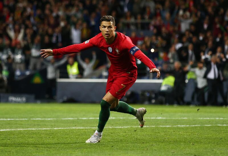 Cristiano Ronaldo scored all three of Portugal's goals in their 3-1 win over Switzerland in the Uefa Nations League semi-finals. Getty