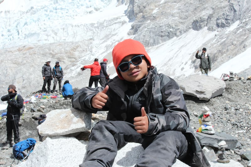 Oscar Pacheco said reaching base camp was the highlight of a memorable trip.