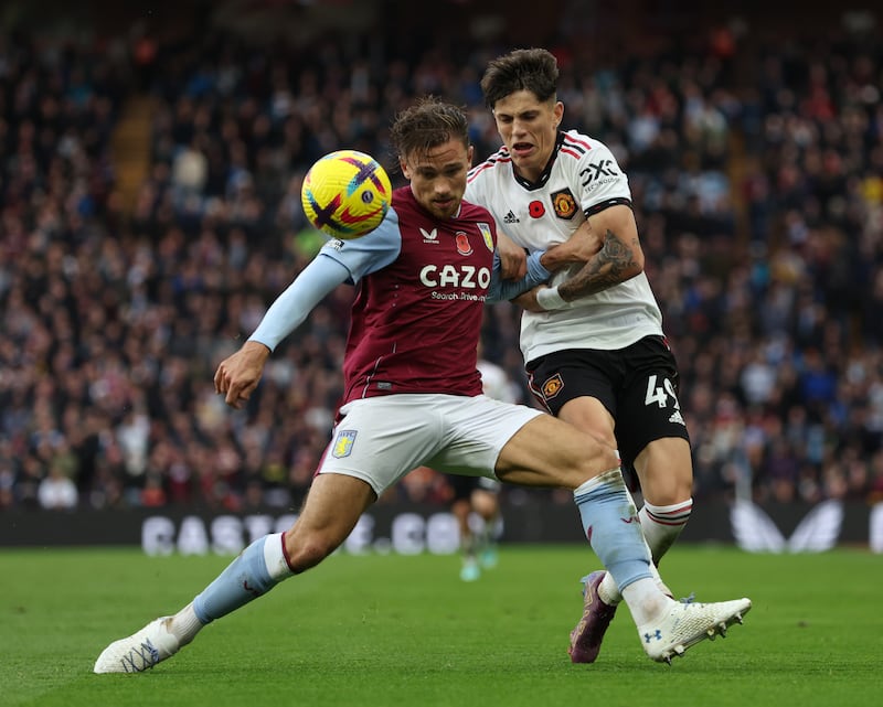 Matty Cash – 7 Dealt comfortably with Garnacho early on and felt confident enough to try a 30-yarder inside 15 minutes. Was increasingly tested by the young Argentinian as the game wore on but proved up to the challenge. Getty