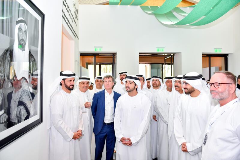 DUBAI, 19th March, 2019 (WAM) -- H.H. Sheikh Hamdan bin Mohammed bin Rashid Al Maktoum, Crown Prince of Dubai and Chairman of Dubai Executive Council, visited today the 'Art Dubai' exhibition, currently held in Madinat Jumeirah. Wam