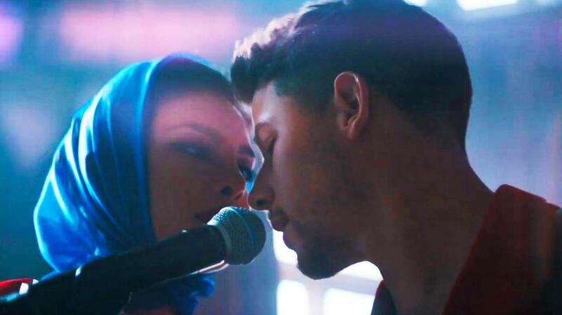 Priyanka Chopra with husband Nick Jonas in the Jonas Brothers' 'Sucker' video.