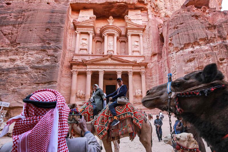 Tourist attractions such as Petra in Jordan are being tipped to bounce back after being affected by unrest in the region. AFP