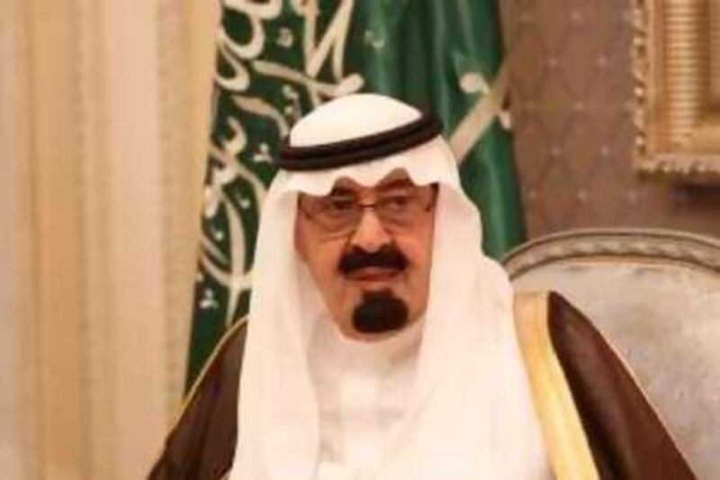 Saudi King Abdullah bin Abd al-Aziz, attends the opening of the Gulf Cooperation Council (GCC) consultative summit in Riyadh, Saudi Arabia, Tuesday, May 11, 2010. (AP Photo/Hassan Ammar)