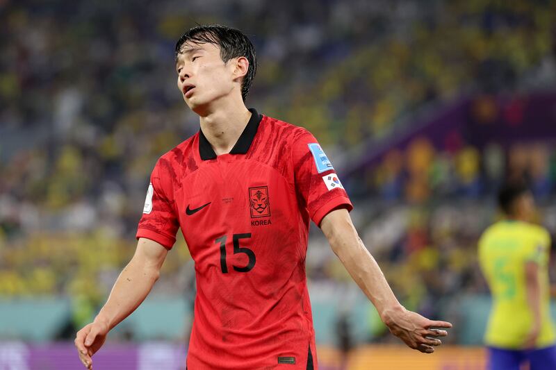 Kim Moon-hwan - 4. Was left watching for the third goal and often looked panicky whenever the ball came near his orbit. Getty