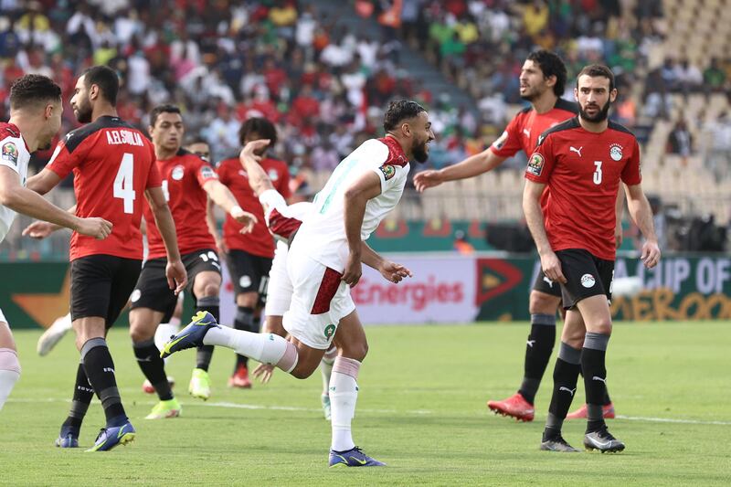 Amr El Solia (number 4) - 8, Took a couple of early knocks but showed resilience and did a lot of good work to disrupt Morocco’s play. AFP