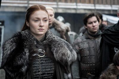 Sophie Turner as Sansa Stark in the season 8 of The Game of Thrones. HBO / OSN