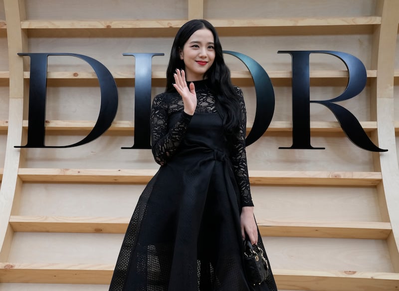 Jisoo, a member of the K-pop group, seen here at an event marking Dior's autumn 2022 collection in Seoul, South Korea. AP