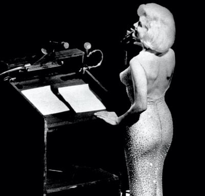 Marilyn Monroe's rendition of 'Happy birthday, Mr President', for John F Kennedy, was a moment that inextricably linked the worlds of politics and celebrity, Getty