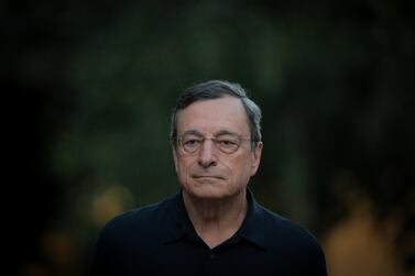 Mario Draghi, outgoing president of the European Central Bank. ECB is expected to cut rates to record low. Reuters