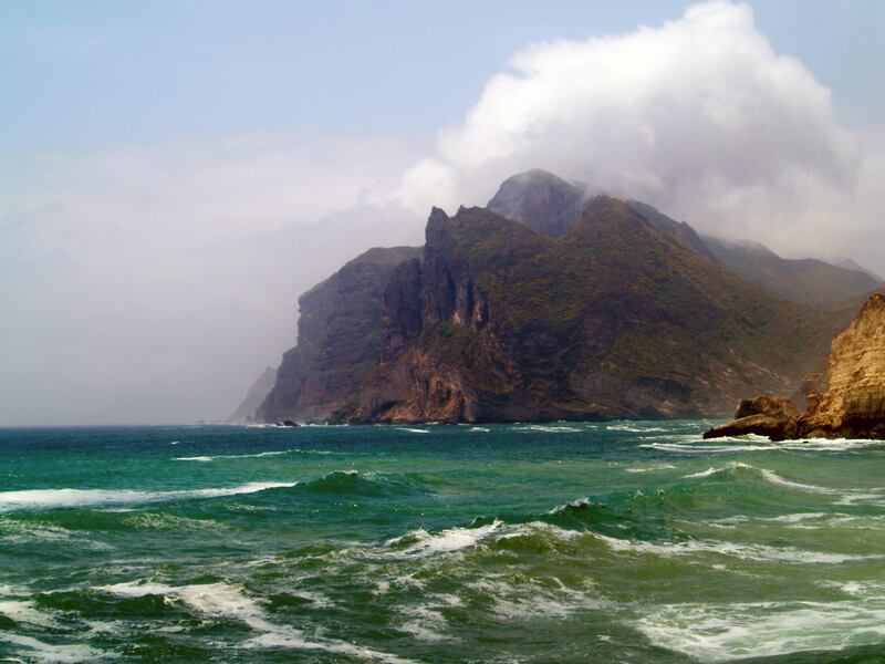 The Salalah coastline is dotted with impressive coves and promontories, with spectacular views such as this one near the Marnif Cave and Blowhole - Paolo Rossetti for The National