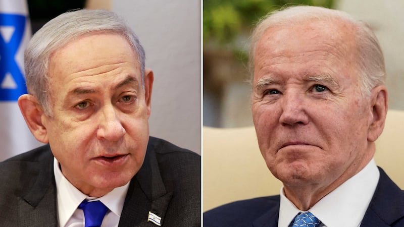 Benjamin Netanyahu's cancellation of the original trip on Monday was viewed as a new low in his relations with Joe Biden. EPA, AP