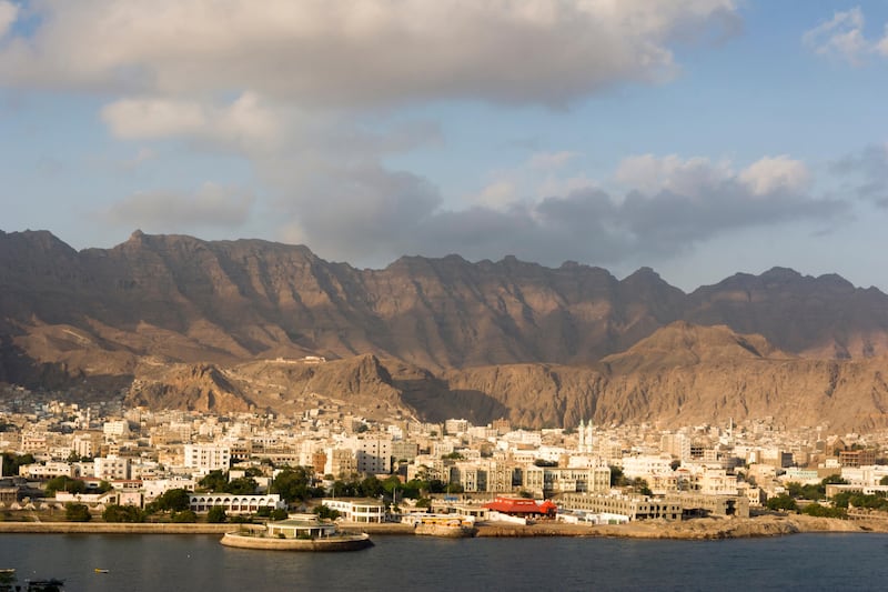 Old town of Aden with mountains on background at sunrise, Aden, Aden Governorate, Yemen. Getty Images