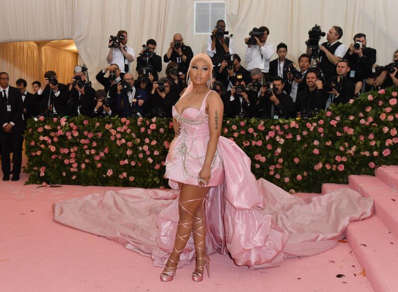 Rapper Nicki Minaj arrives at the 2019 Met Gala in New York on May 6. AFP