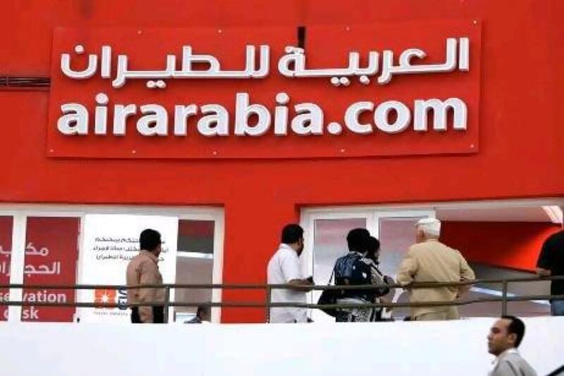 Air Arabia's shares were the third-most traded stock on Dubai Financial Market yesterday, rising 1.3 per cent to close at 66 fils. Pawan Singh / The National