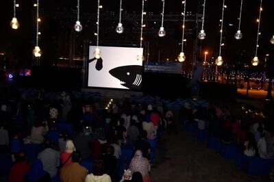 A story of sharks told in the shadows at Sharjah Aquarium Carnival. Courtesy Sharjah Museums Authority.