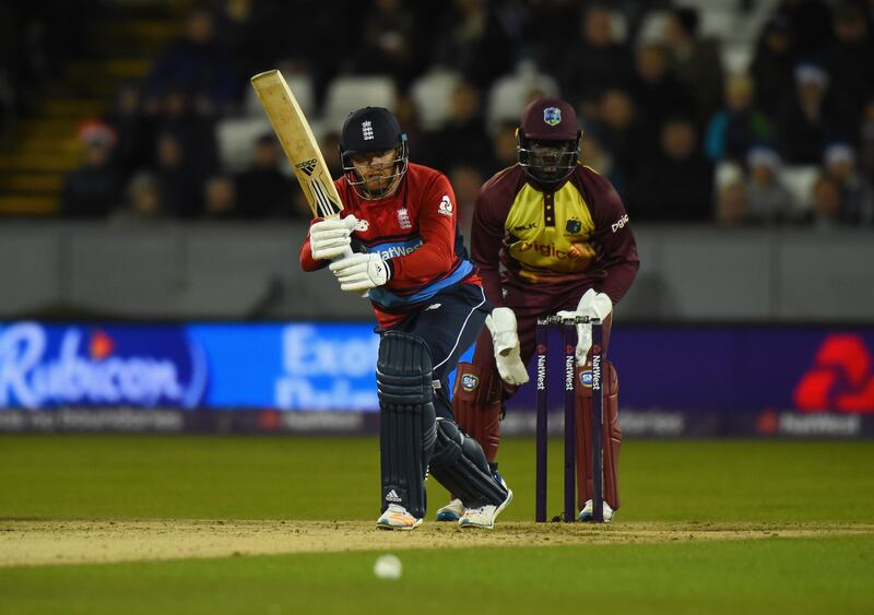 CHESTER-LE-STREET, ENGLAND - SEPTEMBER 16:  Jonny Bairstow of England bats during the 1st NatWest T20 International between England and West Indies at Emirates Durham ICG on September 16, 2017 in Chester-le-Street, England.  (Photo by Tony Marshall/Getty Images)