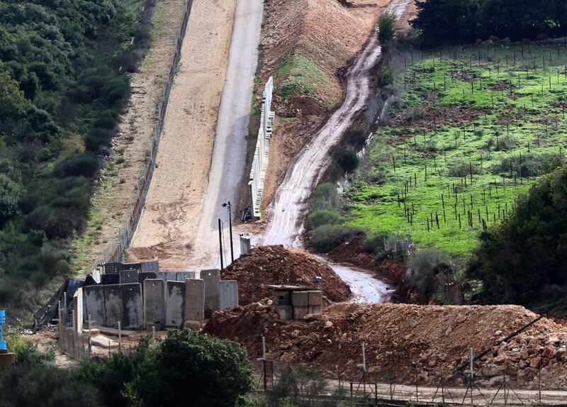 A picture taken from the South Lebanese village of Ramyeh shows an Israeli military outpost across the border.  The Israeli army said today it has blown up a cross-border tunnel dug by Hezbollah from Lebanon, the first of four it has uncovered. AFP