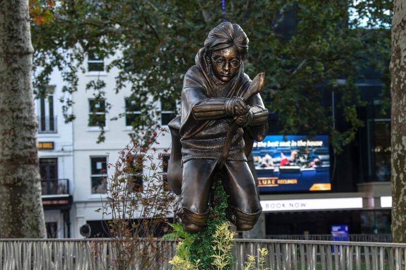 London's Leicester Square now has a tribute to JK Rowling's beloved character, Harry Potter. AP Photo