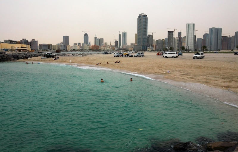 Sharjah, 17th April 2009.  Al Mamzar seashore at Al Mamzar district.  (Jeffrey E Biteng / The National) *** Local Caption ***  JB01-Khalidia.jpg