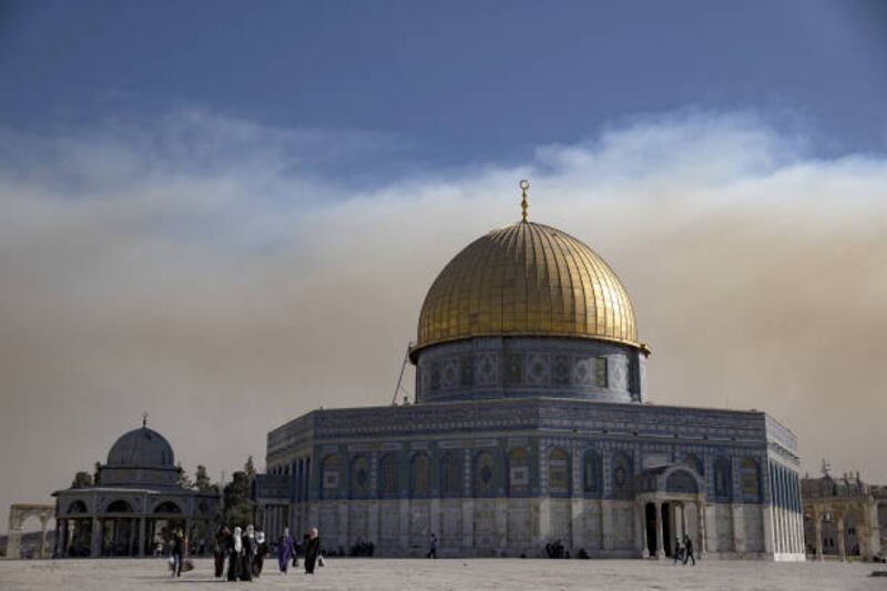 Smoke rises as wildfires continue for a second day in Jerusalem.