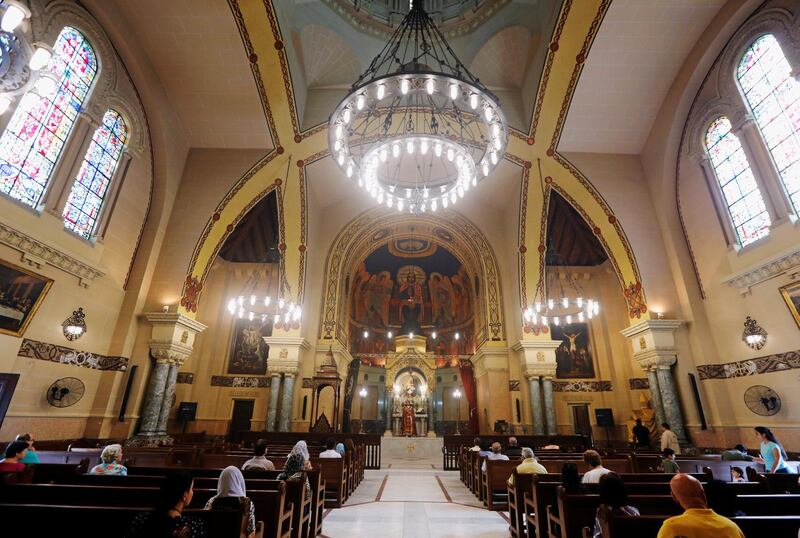 Armenian Orthodox Christians attend a Sunday mass at the main Armenian Orthodox Church in Cairo, Egypt. Reuters