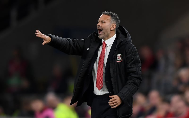 Giggs directing the Welsh team during a UEFA Euro 2020 qualifier in October 2019 in Cardiff. Getty Images