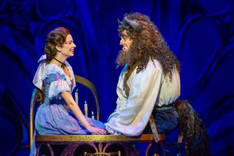 Hilary Maiberger as Belle and Darick Pead as Beast in Disney's Beauty and the Beast. Courtesy Amy Boyle 