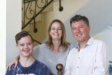 Swimmer Conor Conway will be cheered on by his family, including dad John Conway and mum Rachel Macauley. Khushnum Bhandari/ The National)