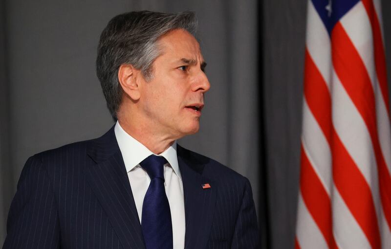 Secretary of State Antony Blinken said the US is "committed to promoting democracy and accountability for those who abuse human rights" in a statement announcing sanctions against Iran. EPA