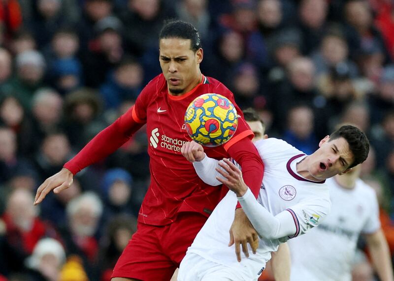 Virgil van Dijk - 7: The Dutchman struggled against Toney in the reverse fixture but was more assured here. He was composed, assertive and supplied some penetrating forward passes. Reuters