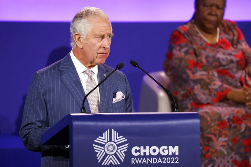 Prince Charles delivers his speech during the opening ceremony. AP