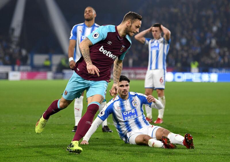 Striker: Marko Arnautovic (West Ham) – A class apart in the demolition of Huddersfield. The Austrian scored one goal, played a part in three more and brought craft and graft. Gareth Copley/Getty Images