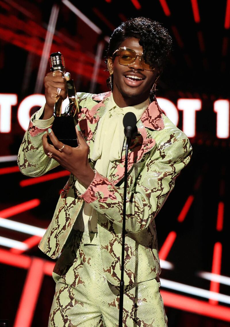 Lil Nas X accepts the Top Hot 100 Song for 'Old Town Road' at the Billboard Music Awards. Reuters