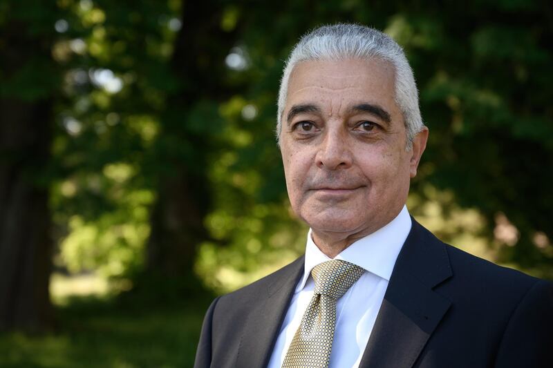 Candidate for the Director General of the World Trade Organization Hamid Mamdouh poses on May 28, 2020 in Geneva during an interview with AFP. - "It's time" to have an African at the head of the WTO, for the first time, says Swiss-Egyptian Hamid Mamdouh, who covets the soon-to-be-vacant post of Director-General of the World Trade Organization (WTO). (Photo by Fabrice COFFRINI / AFP)