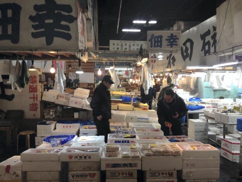 Tsukiji Fish Market in Tokyo was - until it closed on October 6 - the world's largest wholesale fish and seafood market. An unlikely tourist attraction, visitors would queue up in the early hours of the morning to watch the famous tuna auctions. Declan McVeigh/The National