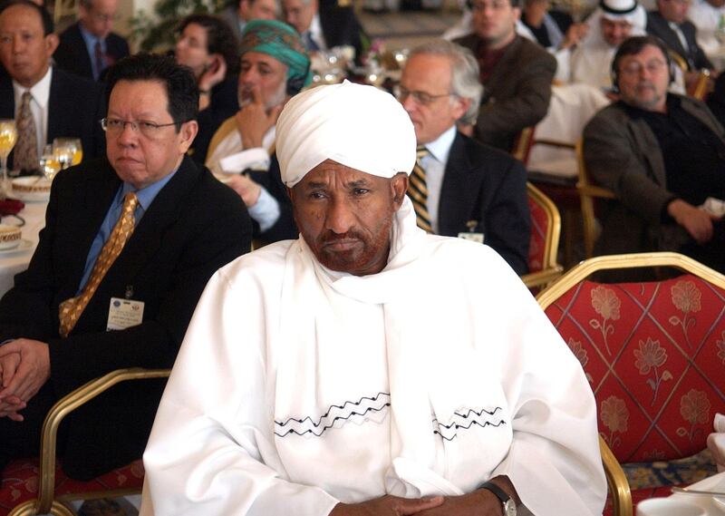 Sadiq Al Mahdi attends a US-Islamic World Forum meeting held in Doha, Qatar in 2005. AP