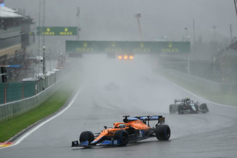 McLaren's Daniel Ricciardo out on the track. Getty