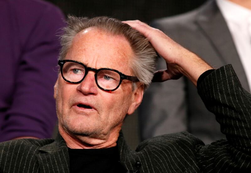 FILE PHOTO: Actor Sam Shepard talks about Discovery Channel's "Klondike" during the Winter 2014 TCA presentations in Pasadena, California, January 9, 2014. REUTERS/Lucy Nicholson/File Photo