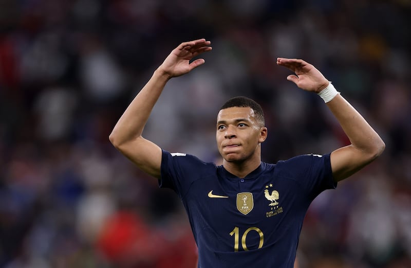 1) Kylian Mbappe (France): Eight goals in seven games. Minutes per goal: 75. Total shots: 21. Getty